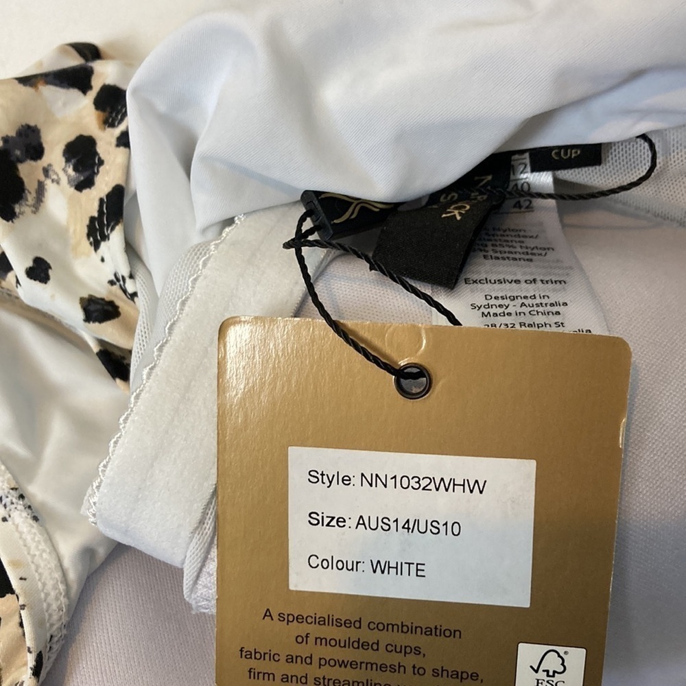Nip Tuck NWT Rhonda Leopard Animal Print One Shoulder One Piece Swimsuit 10 NEW - Picture 13 of 16